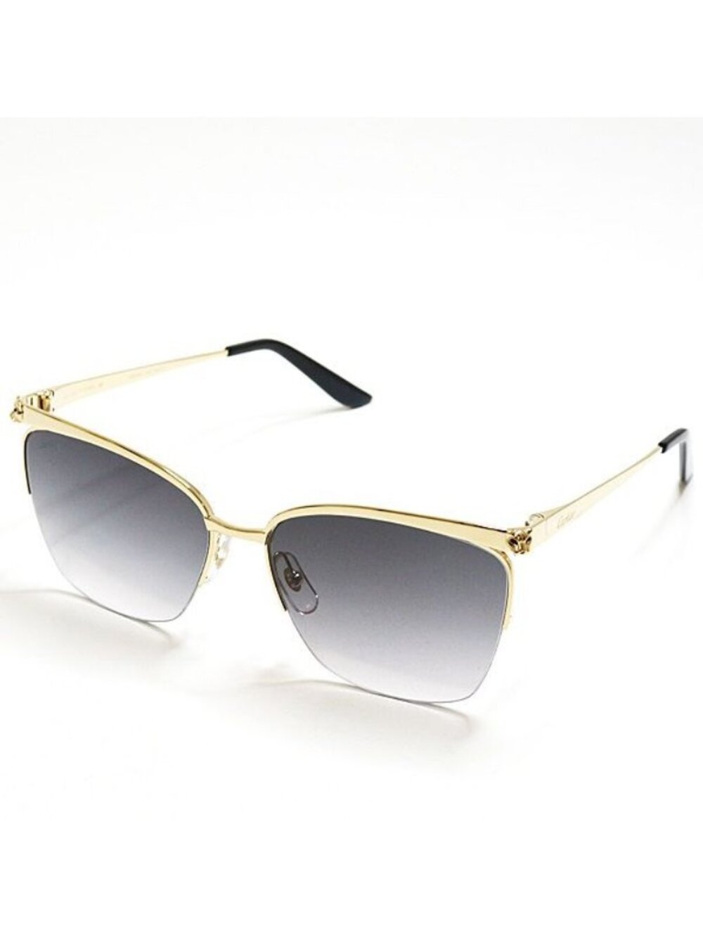 Cartier Panthere Sunglasses Black Gradient Gold Blow Thurmont Square Eyewear